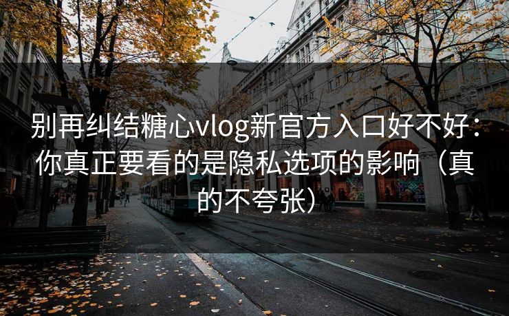 别再纠结糖心vlog新官方入口好不好:你真正要看的是隐私选项的影响(真的不夸张) 别再纠结糖心vlog新官方入口好不好:你真正要看的是隐私选项的影响(真的不夸张)